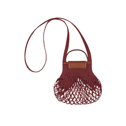 Longchamp Women's Le Plıage Filet Xs Mesh Bag Mahogany