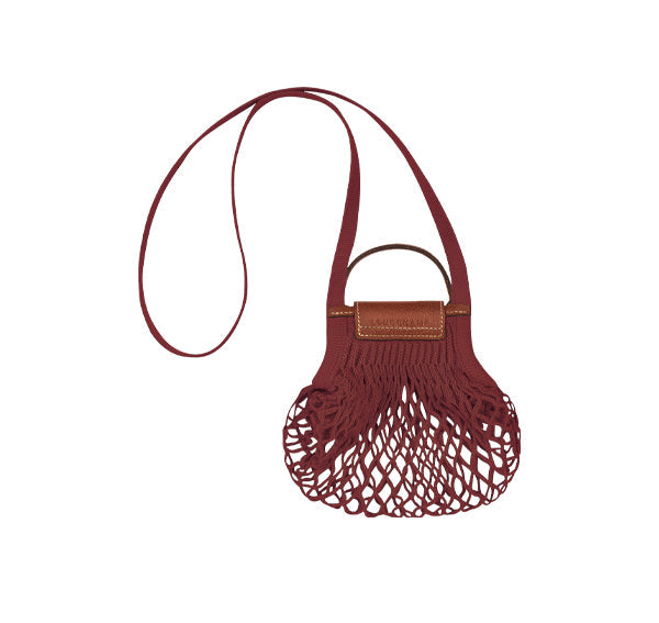 Longchamp Women's Le Plıage Filet Xs Mesh Bag Mahogany