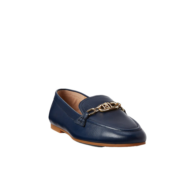 Polo Ralph Lauren Women's Averi Nappa Leather Loafer Refined Navy