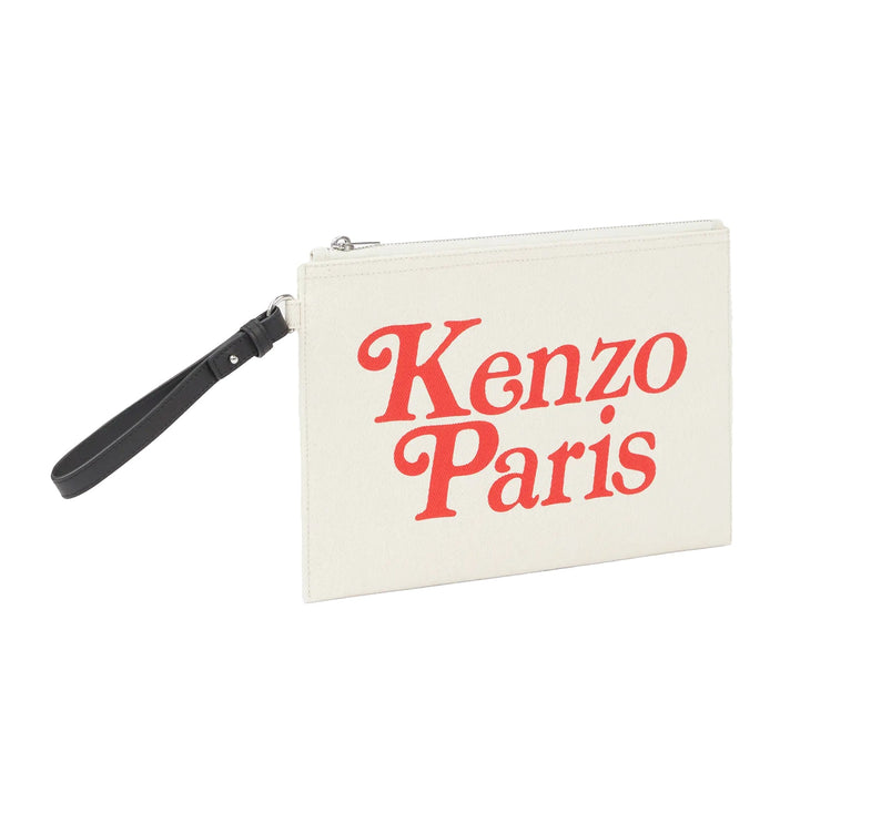 Kenzo Women's Kenzo Utility Large Canvas Pouch Ecru