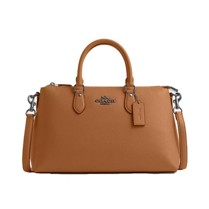 Coach Women's Georgia Satchel Silver/Light Saddle