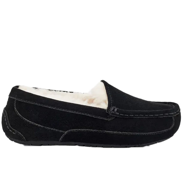 UGG Big Kid's Ascot Black Suede