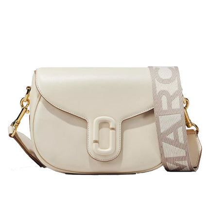 Marc Jacobs Women's The Covered J Marc Large Saddle Bag Cloud White