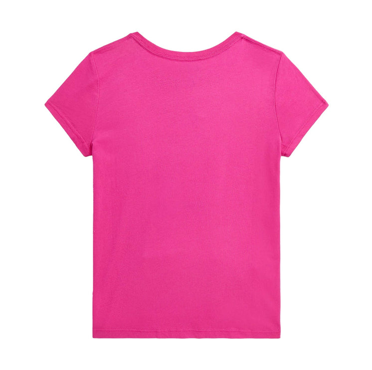 Polo Ralph Lauren Girl's Polo Bear Cotton Jersey Tee Bright Pink