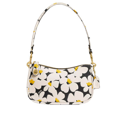 Coach Women's Swinger Bag 20 With Floral Print Brass/Chalk Multi