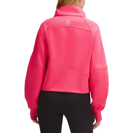 lululemon Women's Scuba Oversized Funnel Neck Half Zip Glaze Pink Gold