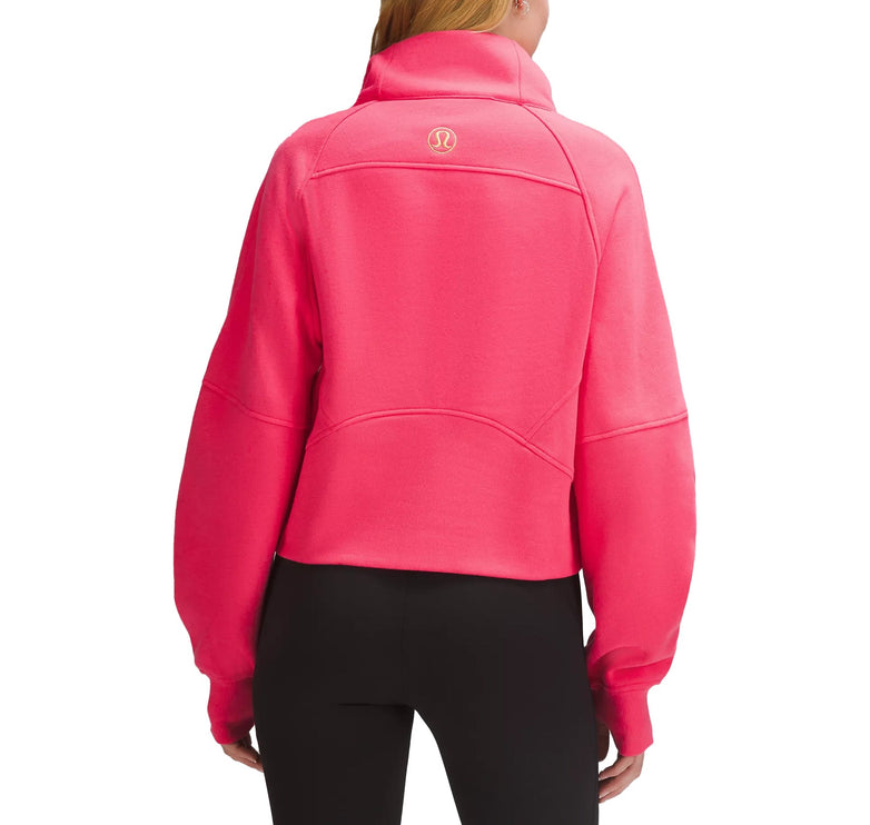 lululemon Women's Scuba Oversized Funnel Neck Half Zip Glaze Pink Gold