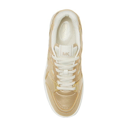 Michael Kors Women's Rebel Metallic Leather Sneaker Pale Golden