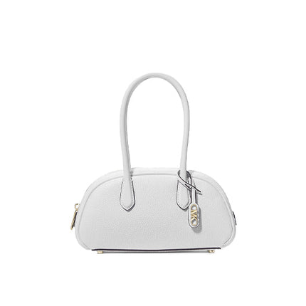 Michael Kors Women's Lulu Small Pebbled Leather Satchel Optic White