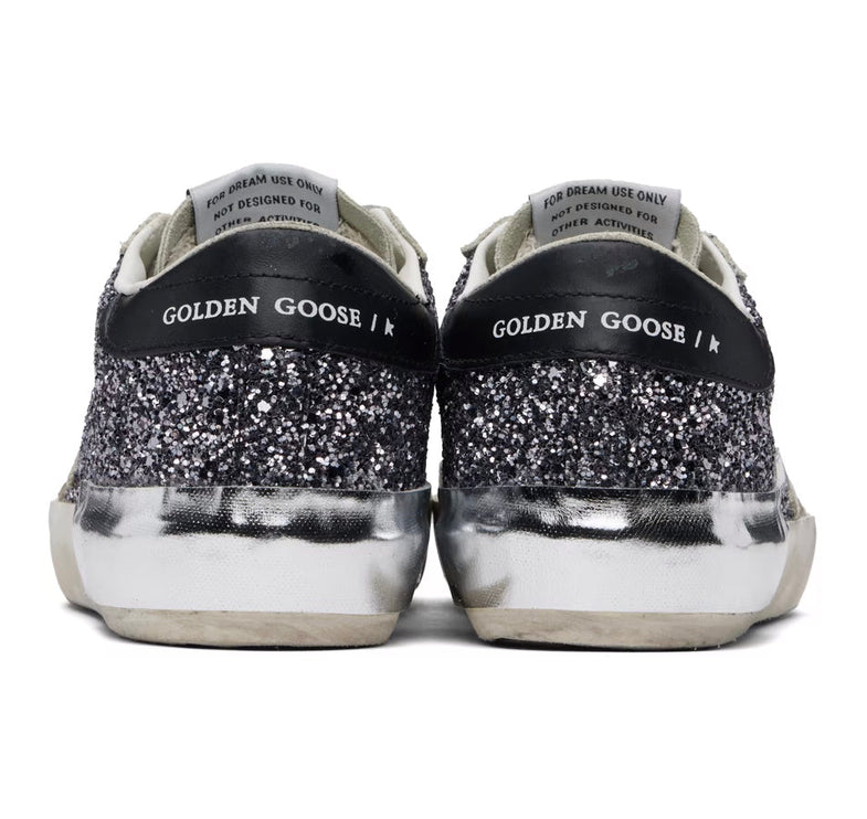 Golden Goose Women's Super Star Sneakers Shine Anthracite/Black - Ready to Ship