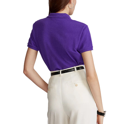 Polo Ralph Lauren Women's Classic Fit Mesh Polo Shirt Purple Chalet