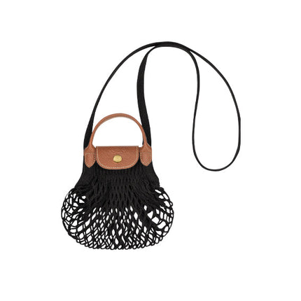 Longchamp Women's Le Plıage Filet Xs Mesh Bag Black