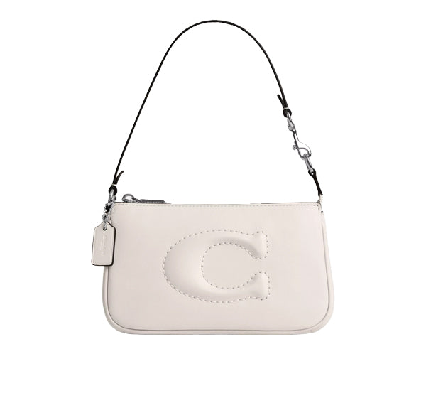 Coach Women's Nolita 19 Silver/Chalk - Ready to Ship