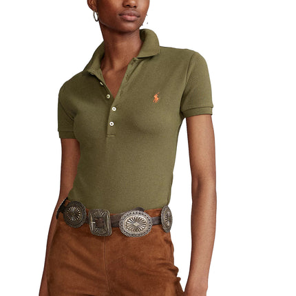 Polo Ralph Lauren Women's Slim Fit Stretch Polo Shirt Canopy Olive