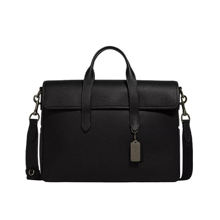 Coach Unisex Sullivan Portfolio Brief Gunmetal/Black