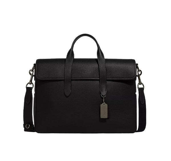 Coach Unisex Sullivan Portfolio Brief Gunmetal/Black