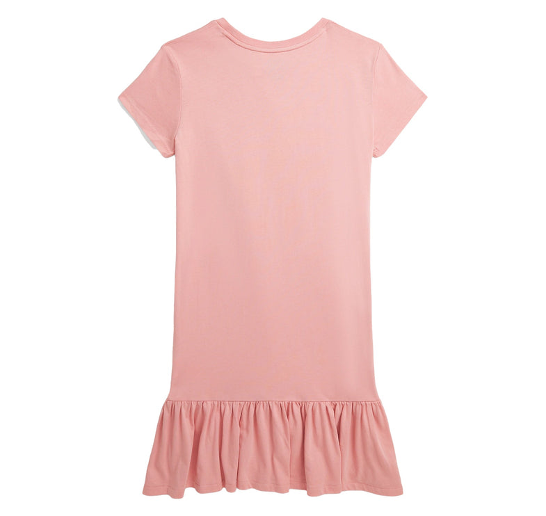 Polo Ralph Lauren Girl's Polo Bear Cotton Jersey Tee Dress Tickled Pink