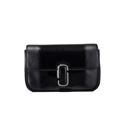 Marc Jacobs Women's The Shadow Patent Leather J Marc Shoulder Bag Black