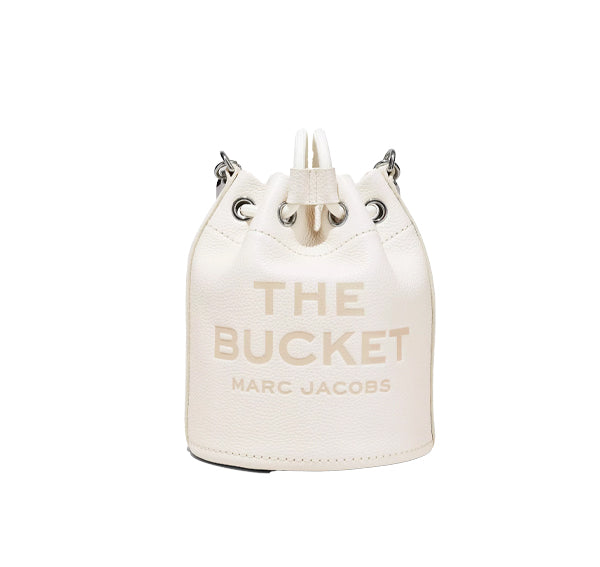 Marc Jacobs Women's The Leather Bucket Bag Cotton Silver