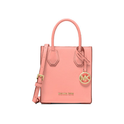 Michael Kors Women's Mercer Extra Small Pebbled Leather Crossbody Bag Sherbert