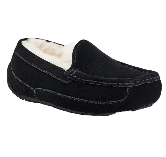 UGG Big Kid's Ascot Black Suede