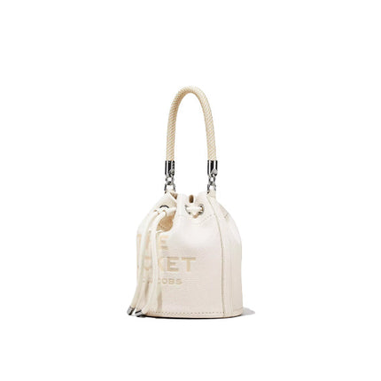 Marc Jacobs Women's The Leather Bucket Bag Cotton Silver