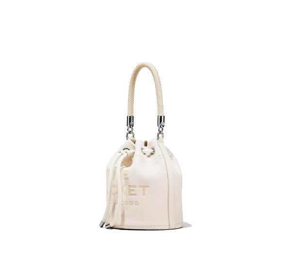 Marc Jacobs Women's The Leather Bucket Bag Cotton Silver