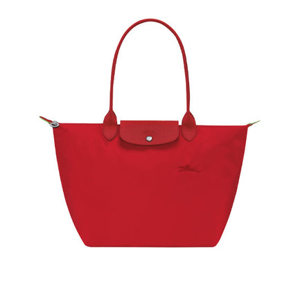 Longchamp Women's Le Pliage Green L Tote Bag Tomato Recycled Canvas