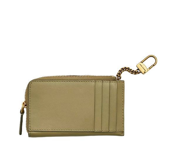 Marc Jacobs Women's The Leather J Marc Top Zip Multi Wallet Light Moss