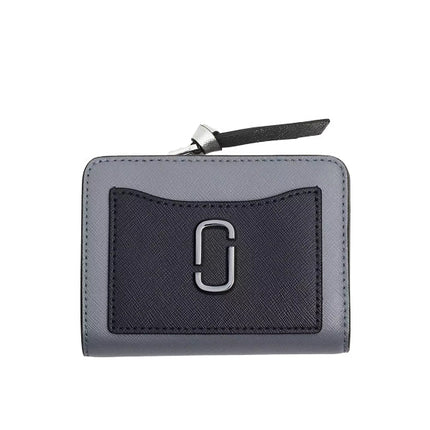 Marc Jacobs Women's The Utility Snapshot Mini Compact Wallet Wolf Grey Multi