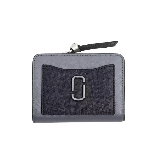 Marc Jacobs Women's The Utility Snapshot Mini Compact Wallet Wolf Grey Multi