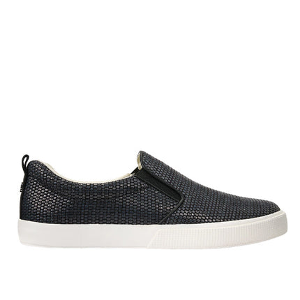 Polo Ralph Lauren Women's Haddley Leather Trim Straw Sneaker Black