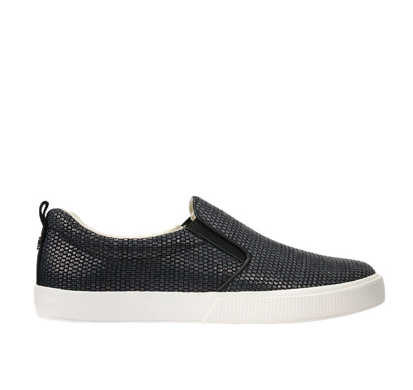 Polo Ralph Lauren Women's Haddley Leather Trim Straw Sneaker Black