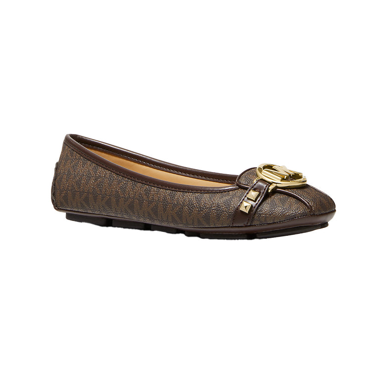 Michael Kors Women's Fulton Studded Logo Moccasin Brown