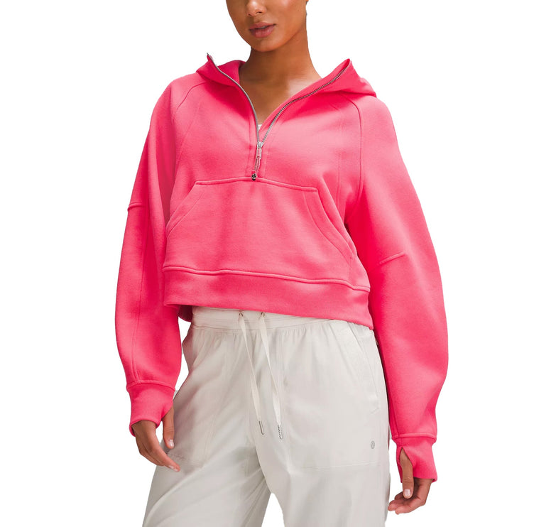 lululemon Women's Scuba Oversized Half Zip Hoodie Glaze Pink