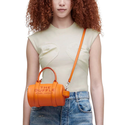 Marc Jacobs Women's The Leather Mini Duffle Bag Tangerine