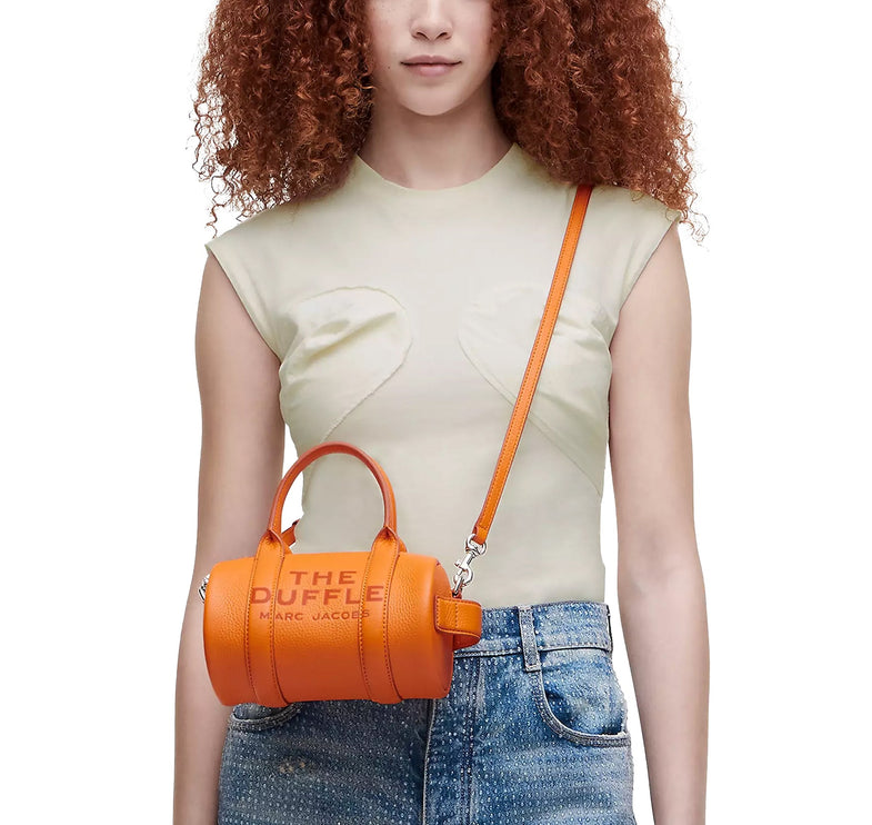 Marc Jacobs Women's The Leather Mini Duffle Bag Tangerine