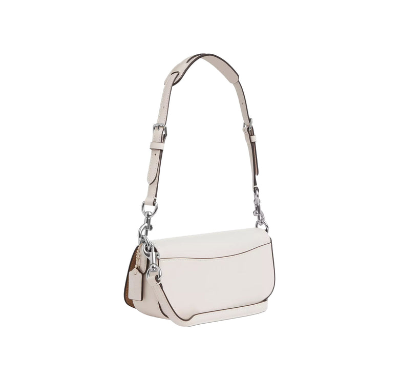 Coach Women's Andrea Small Shoulder Bag  Silver/Chalk