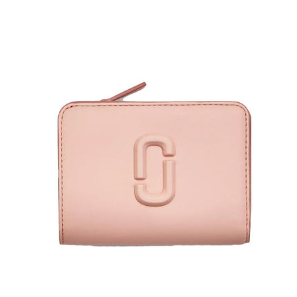 Marc Jacobs Women's The Leather J Marc Mini Compact Wallet Rose