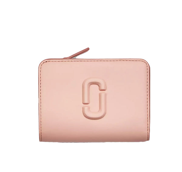 Marc Jacobs Women's The Leather J Marc Mini Compact Wallet Rose