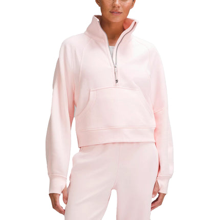 lululemon Women's Scuba Oversized Funnel Neck Half Zip Strawberry Milkshake