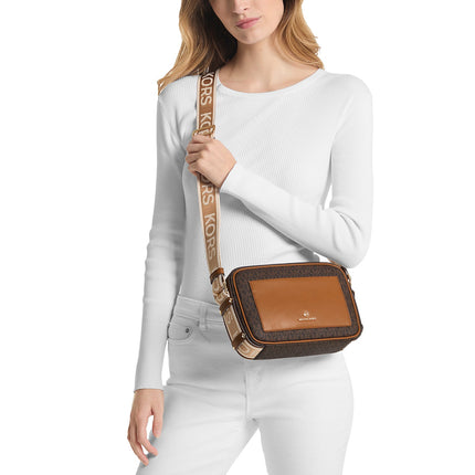 Michael Kors Women's Maeve Large Logo Crossbody Bag Brown Acorn