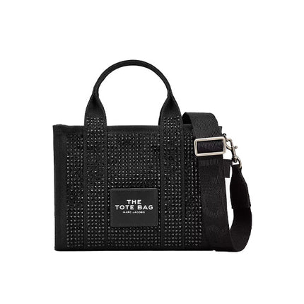 Marc Jacobs Women's The Crystal Canvas Small Tote Bag Black Crystal