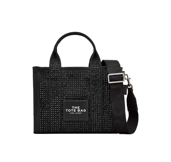 Marc Jacobs Women's The Crystal Canvas Small Tote Bag Black Crystal