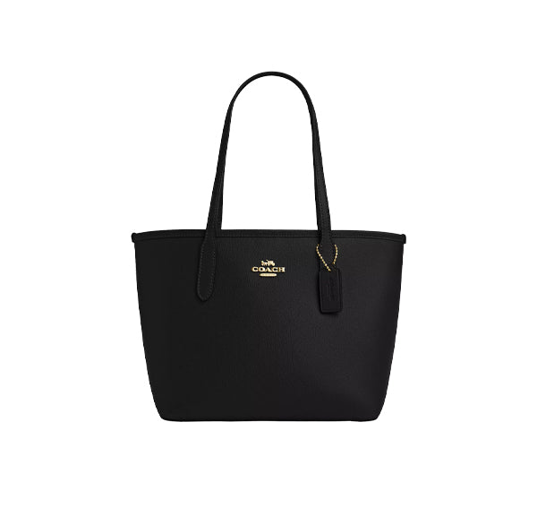 Coach Women's Small City Tote Gold/Black