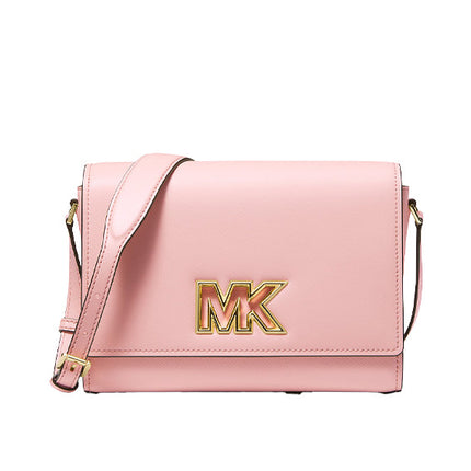 Michael Kors Women's Mimi Medium Leather Messenger Bag Powder Blush