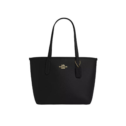 Coach Women's Small City Tote Gold/Black