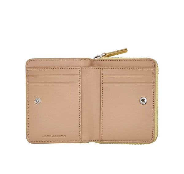 Marc Jacobs Women's The Leather Mini Compact Wallet Custard