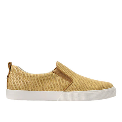 Polo Ralph Lauren Women's Haddley Leather Trim Straw Sneaker Natural Buff