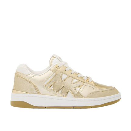 Michael Kors Women's Rebel Metallic Leather Sneaker Pale Golden